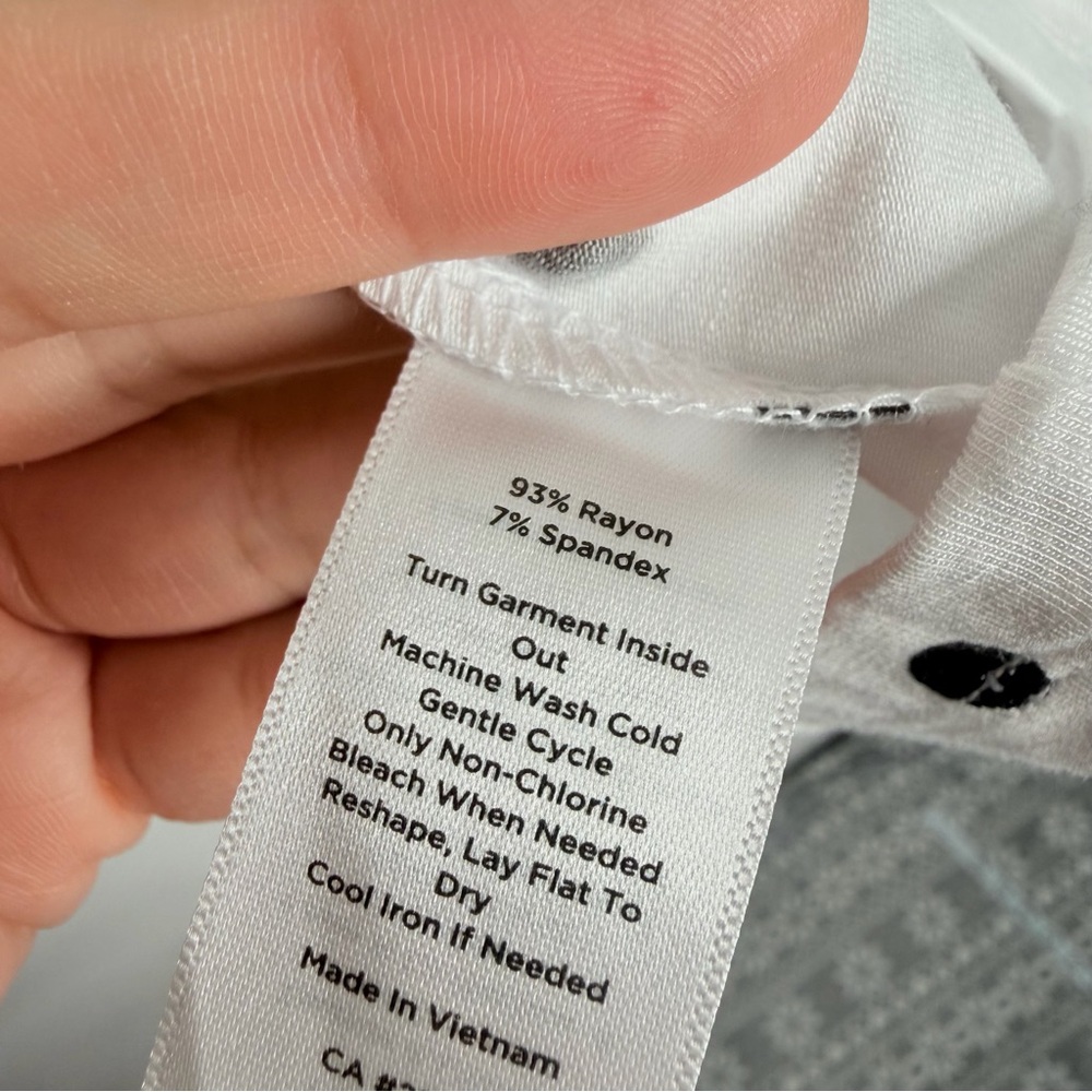 NWOT Talbots White Polka Dot Ruffle Sleeves Top Plus Size 3X Minimalist Stretch - Picture 4 of 5
